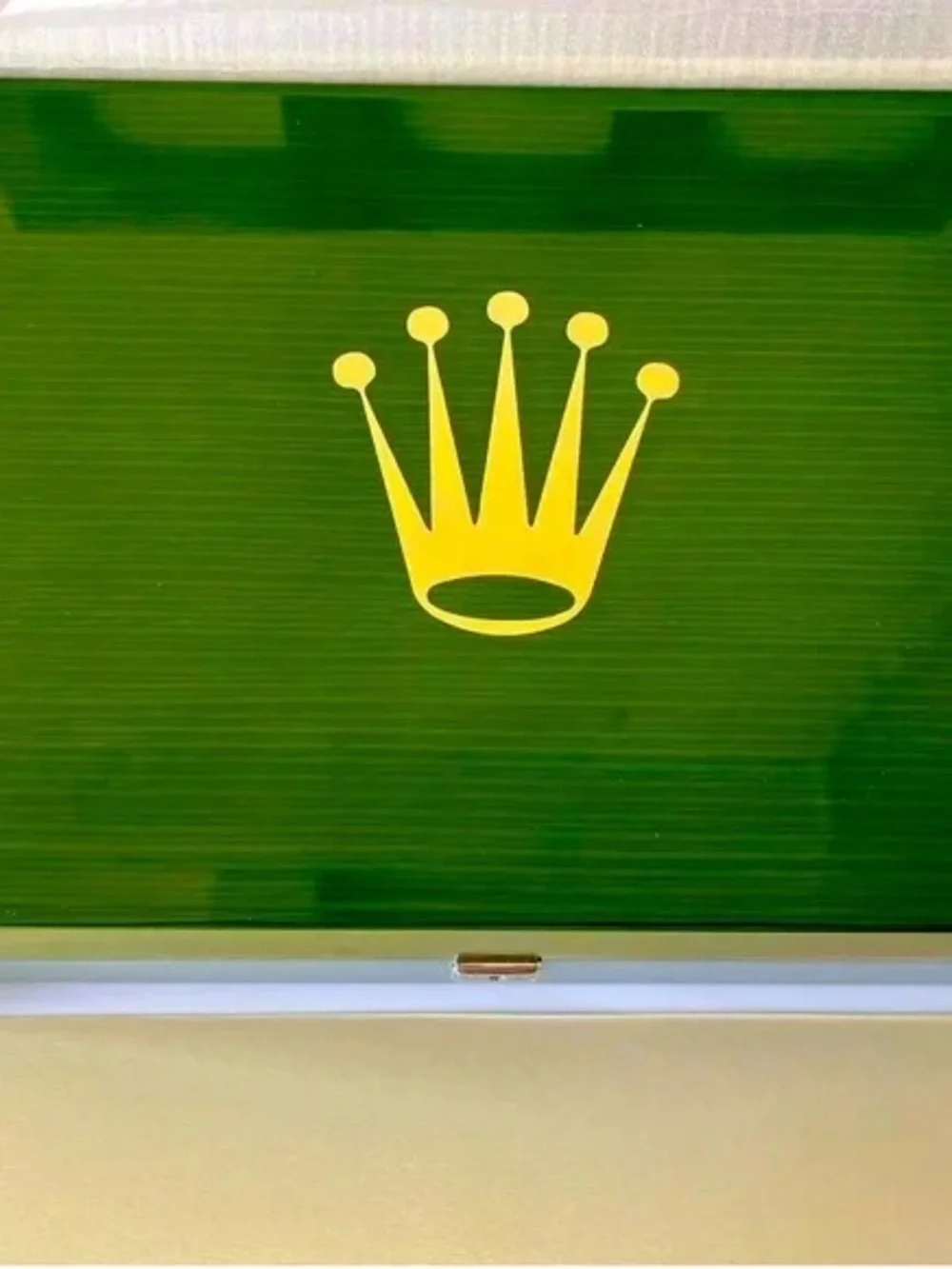 Rolex Green and Gold Crown Travel/Storage Box